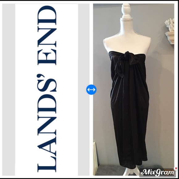 Lands' End Other - Lands End swim coverup in chocolate/black sz L/XL
